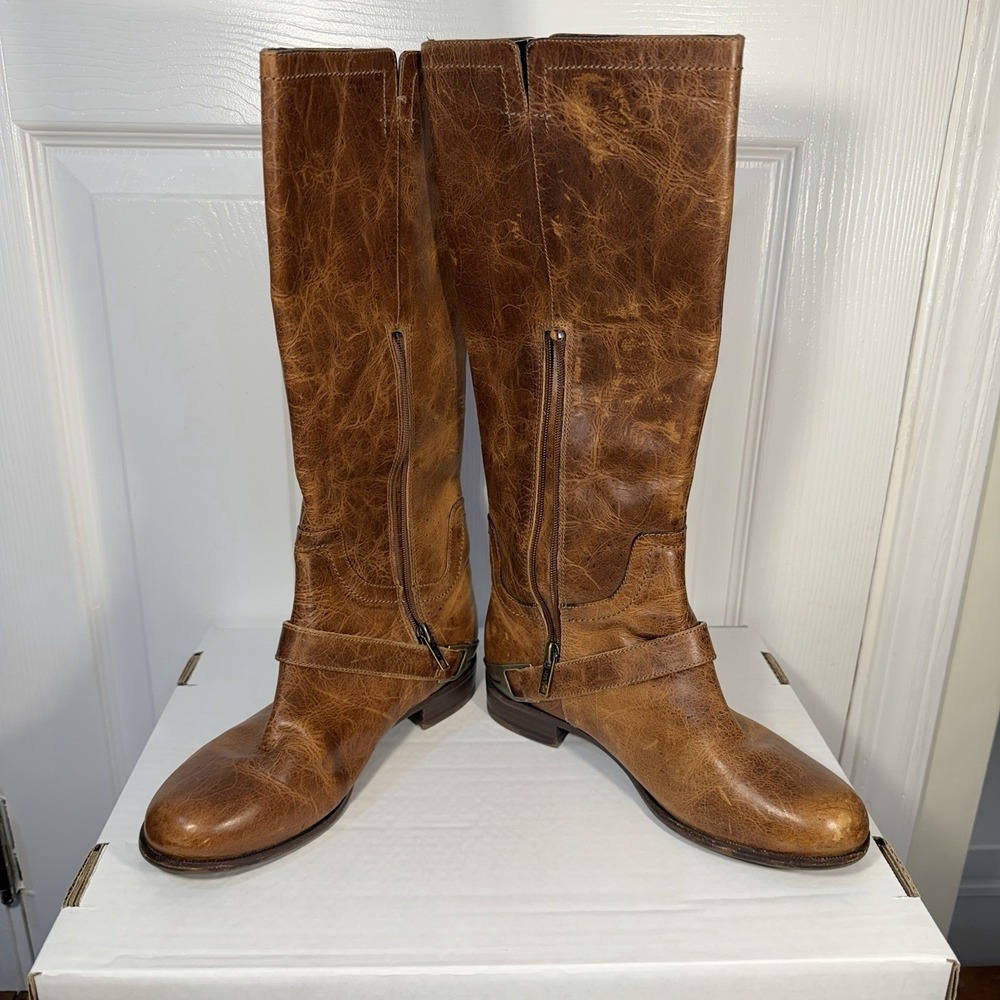 UGG Cognac Leather Over-the-Knee Riding Boots